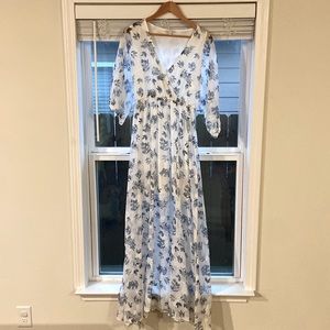 Baltic Born Light Blue & White Kimono Maxi Dress